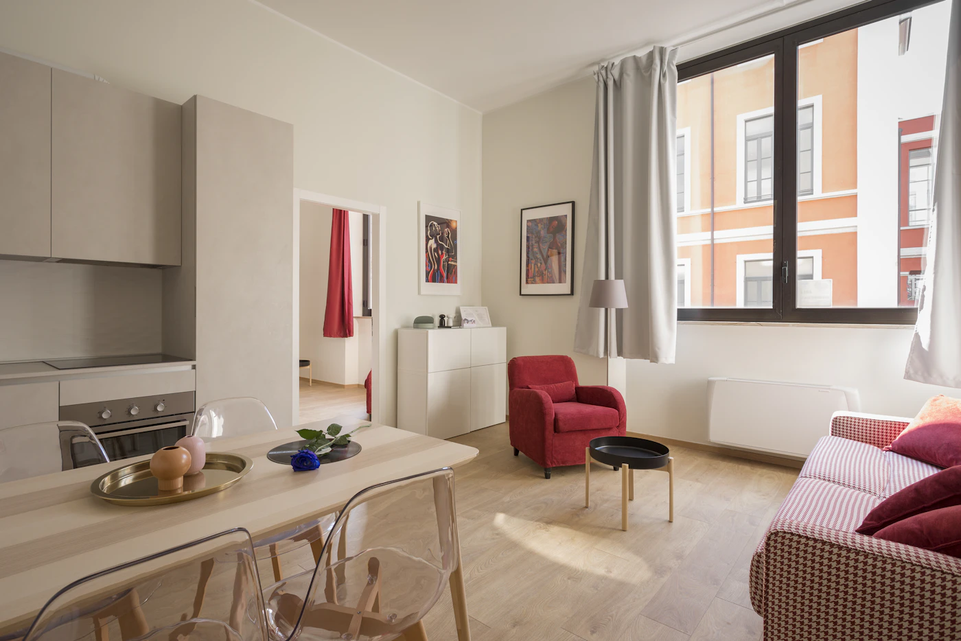 Contemporary apartment living space near OMR
